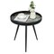 Gymax Round Coffee Table Modern End Table Versatile Side Table w/ Wooden Tray Top